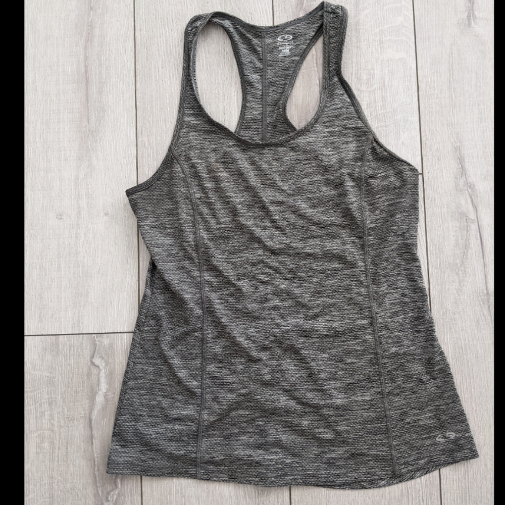 Champion Racerback Duo Dry Grey Workout Tank Size Medium